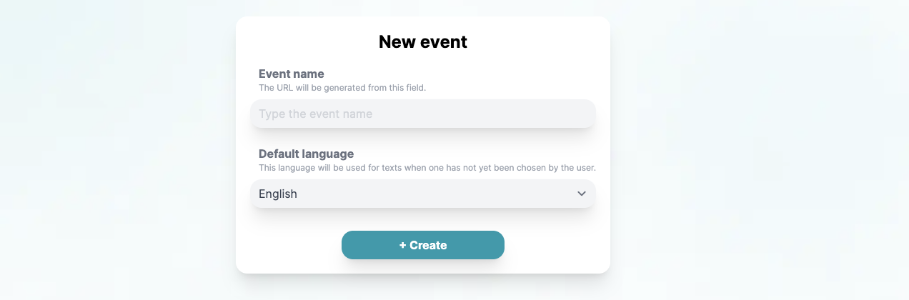 Soonia Create Event
