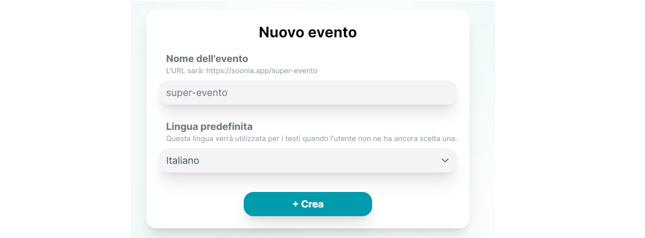 Soonia crea evento